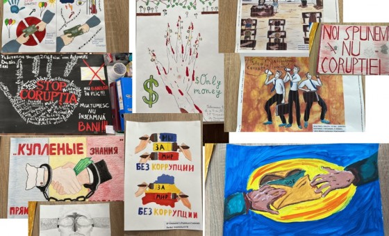 Au fost selectate lucrările câștigătoare în cadrul concursului de pictură și desene „Elevii promovează intoleranţa faţă de corupţie prin desene și picturi”